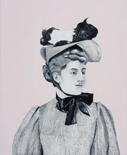 An illustration of a person wearing a classical hat